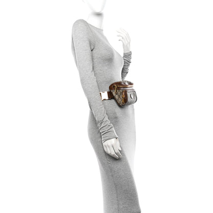 Gucci GG Supreme Monogram Textured Calfskin Retro Interlocking G Belt Bag Beige Ebony Brown Sugar 2 of 18
