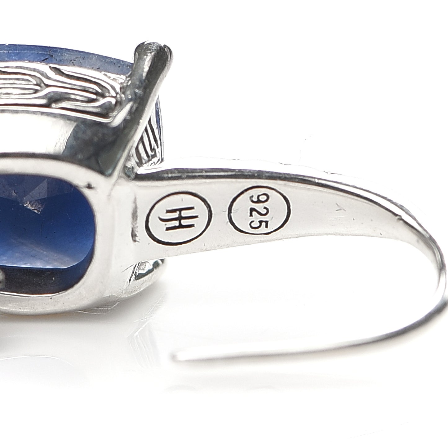 Sterling Silver Diamond Magic Cut Sapphire Earrings