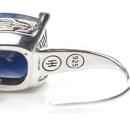 John Hardy Sterling Silver Diamond Magic Cut Sapphire Earrings 4 of 4