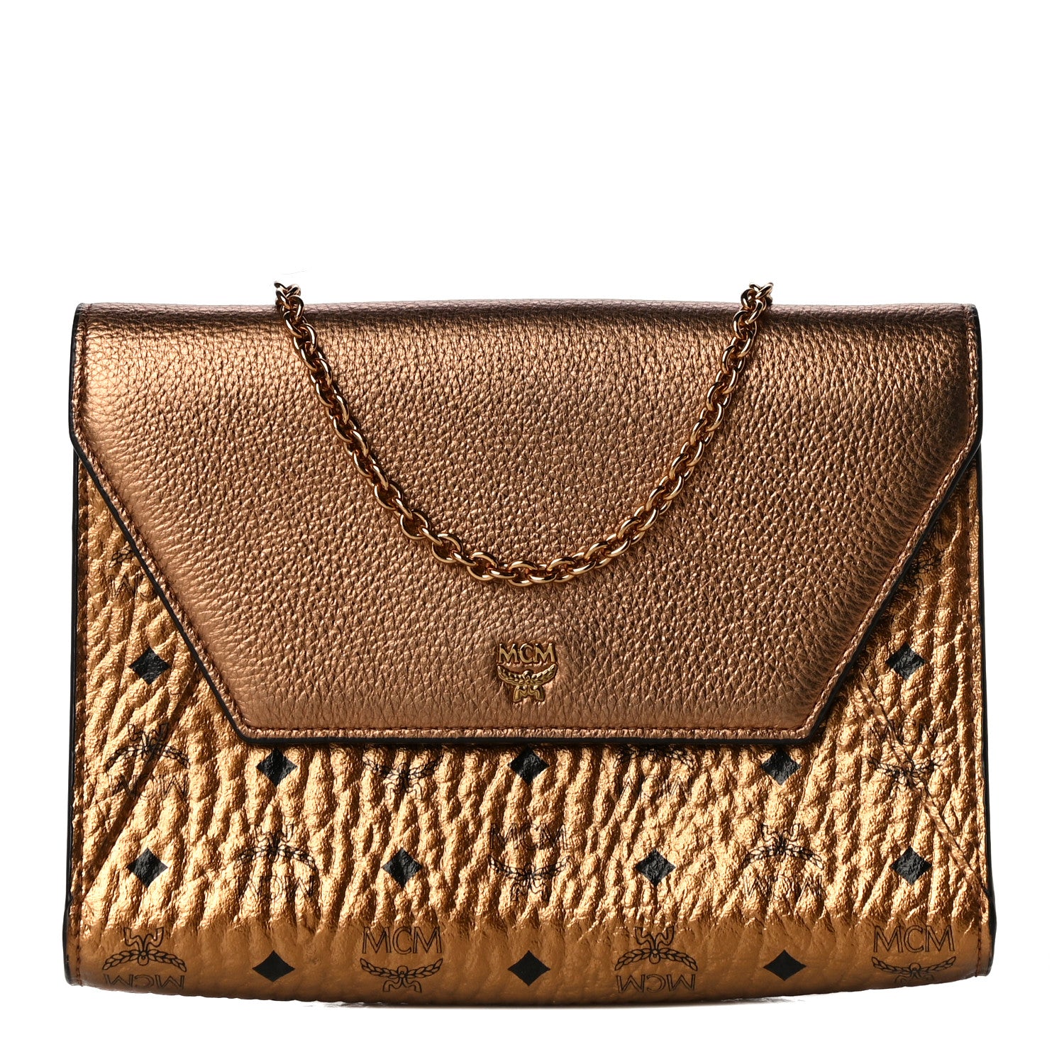 MCM Metallic Visetos Crossbody Gold 1 of 11