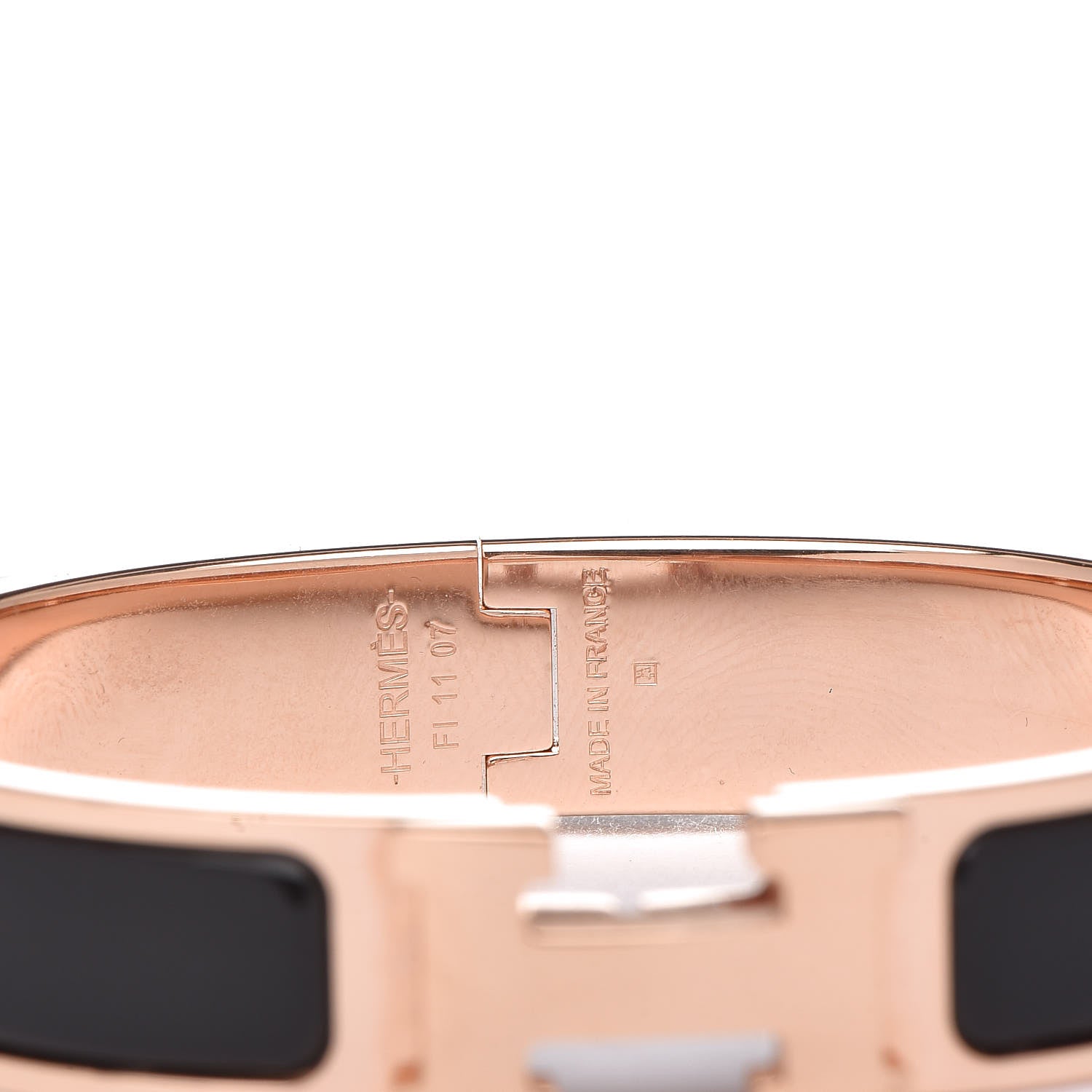 Hermes Enamel Narrow Clic Clac H Bracelet PM Black 4 of 6