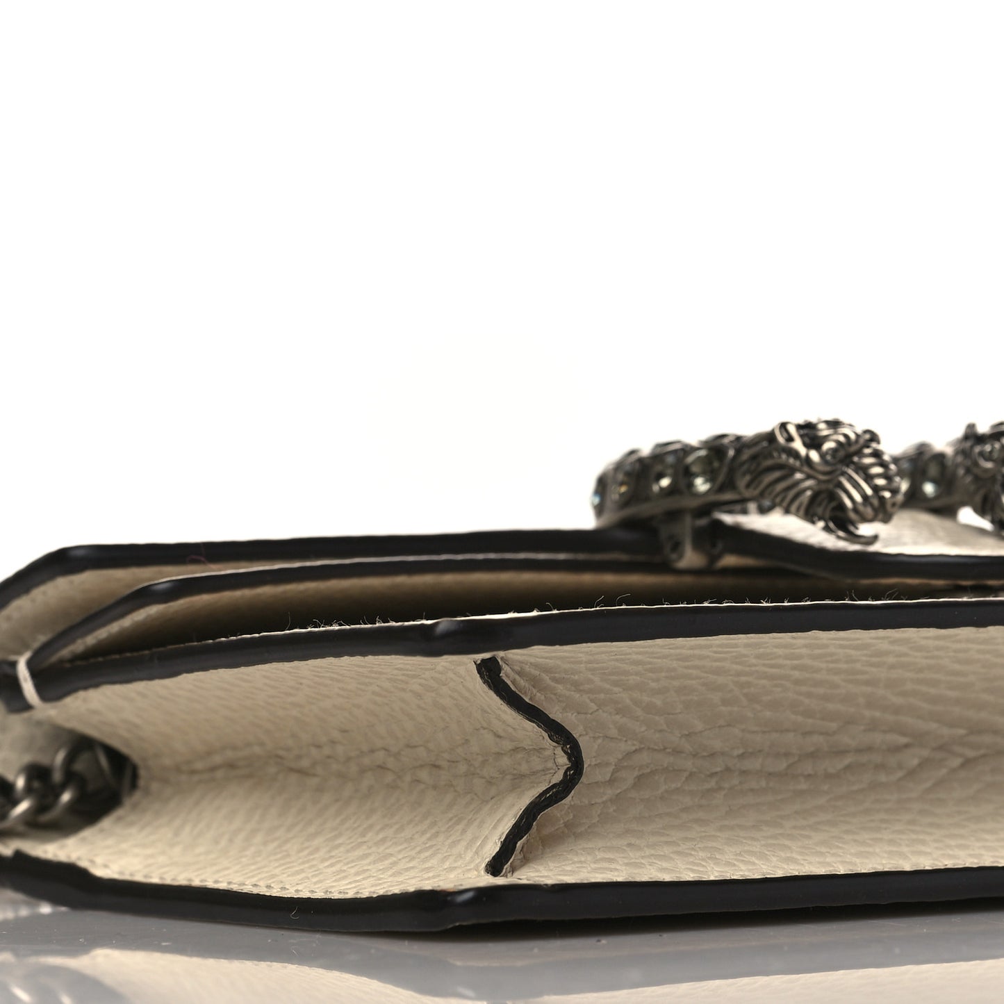 Dollar Calfskin Crystal Super Mini Dionysus Shoulder Bag Mystic White Black Diamond