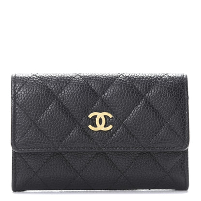 Chanel Caviar Quilted Flap Card Holder Black 1 of 9