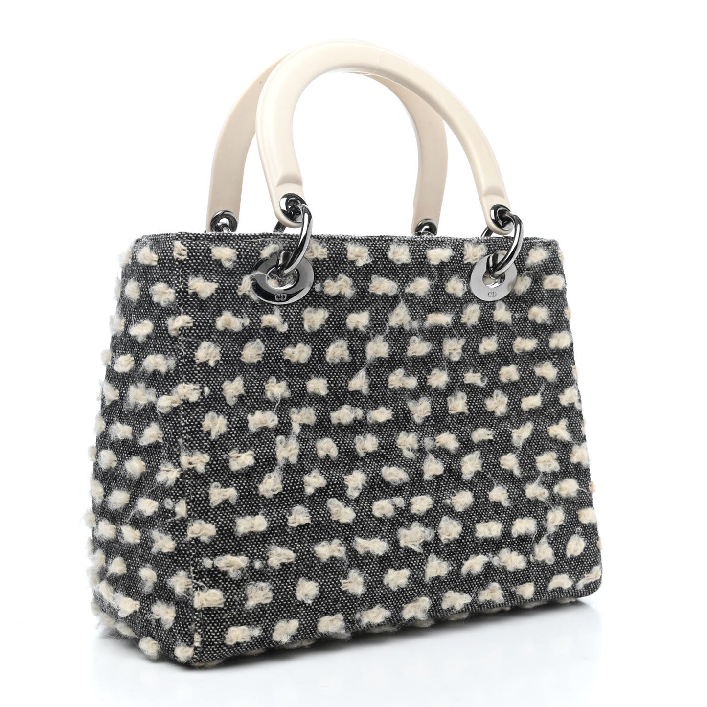 Wool Medium Lady Dior Grey