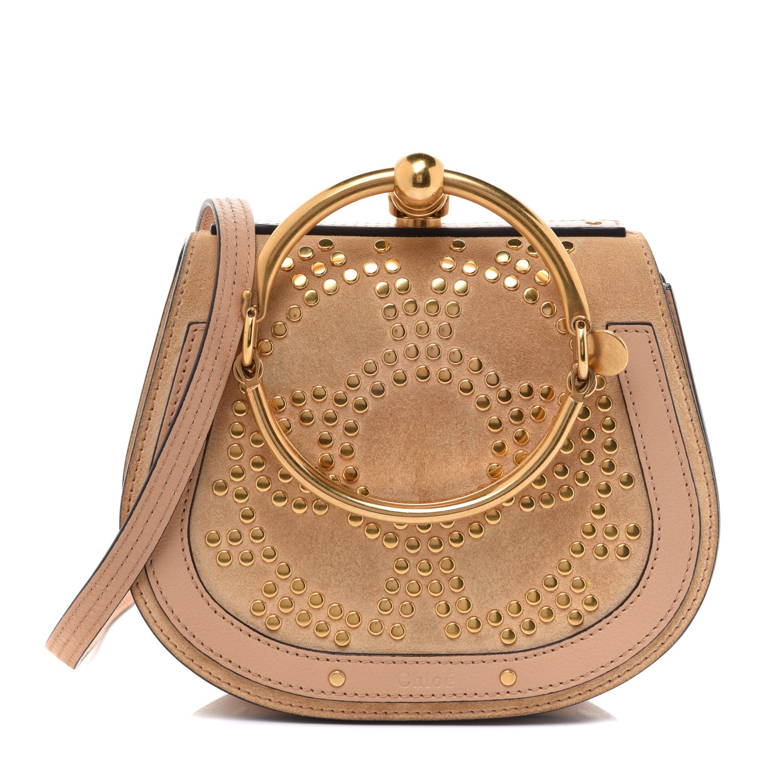 Chloe Calfskin Suede Small Constellation Studs Nile Bracelet Bag Blush Nude 1 of 9