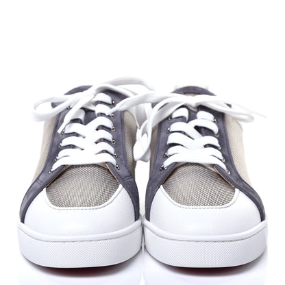 Christian Louboutin Calfskin Mens Rantulow Orlato Flat Sneakers 44 White Grey 2 of 9