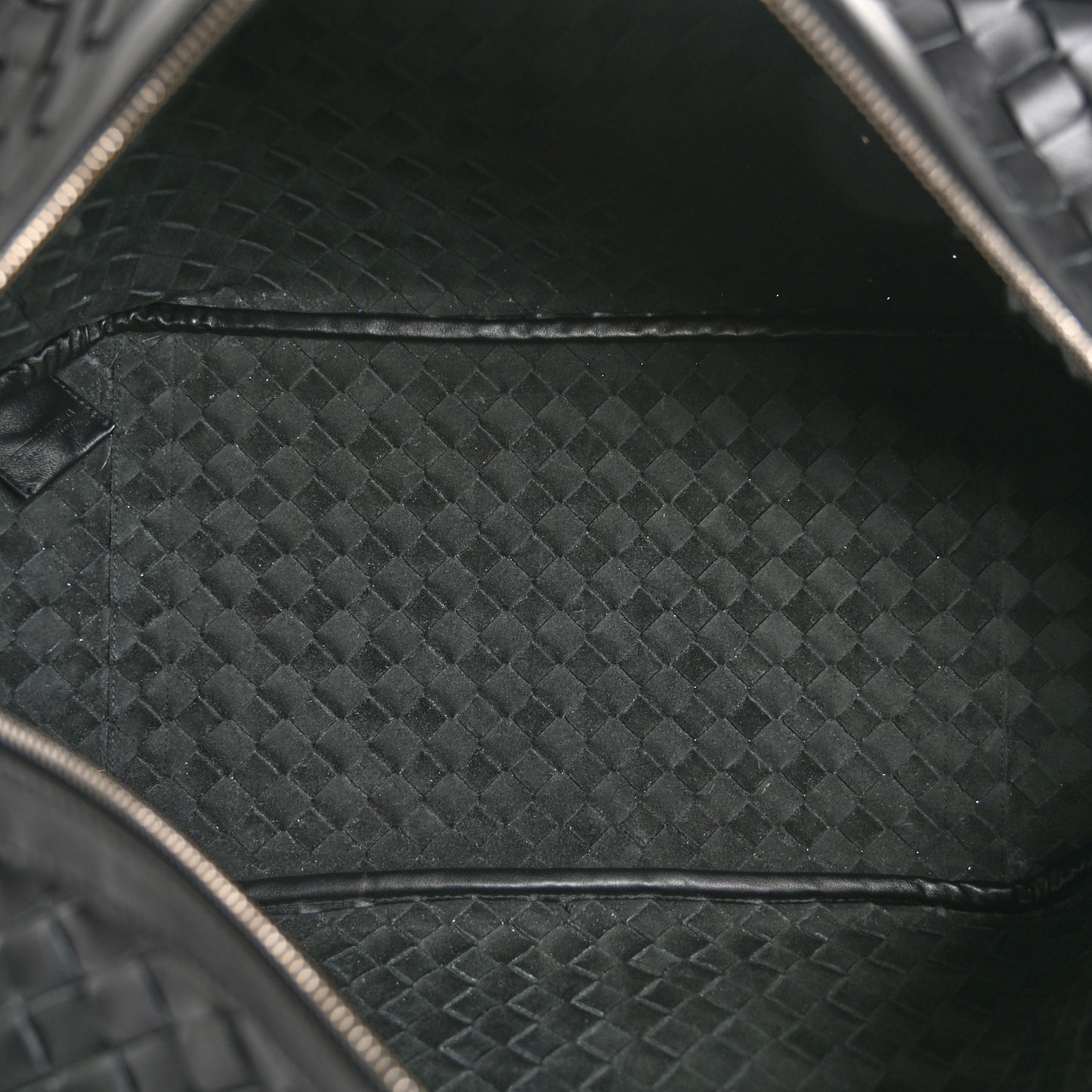 Nappa Intrecciato Travel Duffel Bag Black