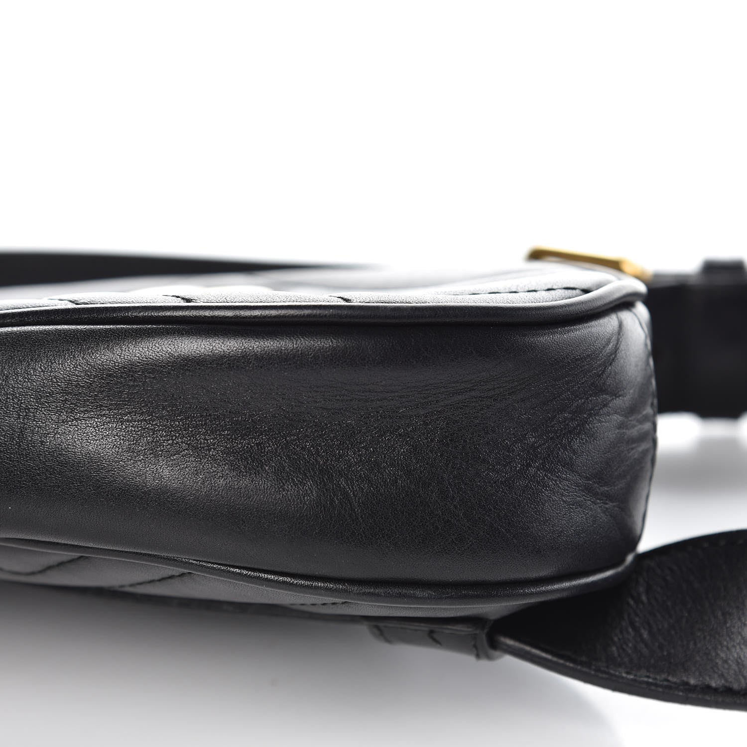 Gucci Calfskin Matelasse GG Marmont Belt Bag 105 42 Black 12 of 13