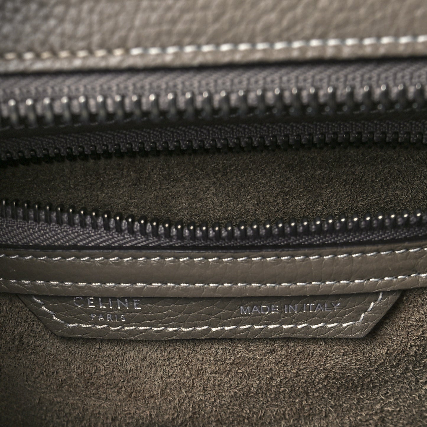 Drummed Calfskin Micro Luggage Souris
