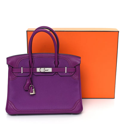 Hermes Togo Swift Ghillies Birkin 30 Anemone 12 of 12