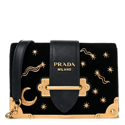 Prada Velvet Cahier Astrology Bag Black 1 of 15
