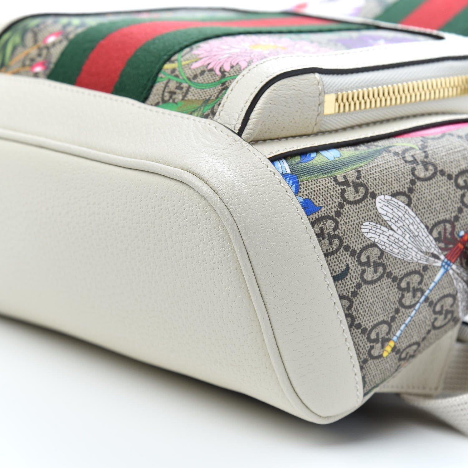Gucci GG Supreme Monogram Flora Web Small Ophidia Day Backpack White 8 of 8
