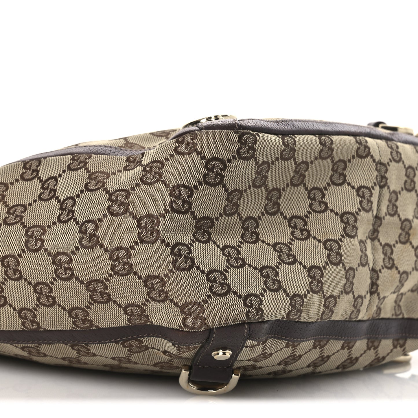 Monogram Small Gold D Ring Tote Brown