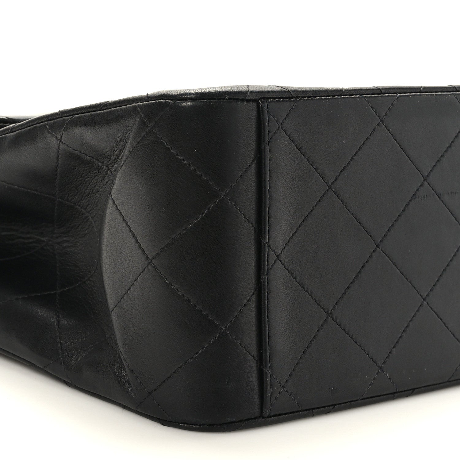 Chanel Lambskin Quilted XL Jumbo Single Flap Black 8 of 9