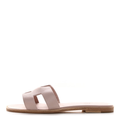 Hermes Epsom Oran Sandals 39 Rose Porcelaine 1 of 9