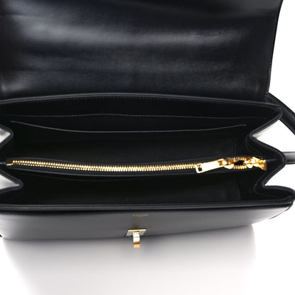 Celine Satinated Calfskin Medium 16 Top Handle Bag Black 5 of 11
