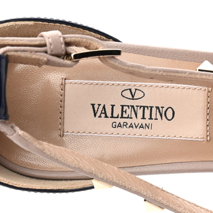 Valentino Garavani Patent Rockstud Cross Strap D'Orsay 55mm Pumps 35.5 Black Poudre 7 of 8