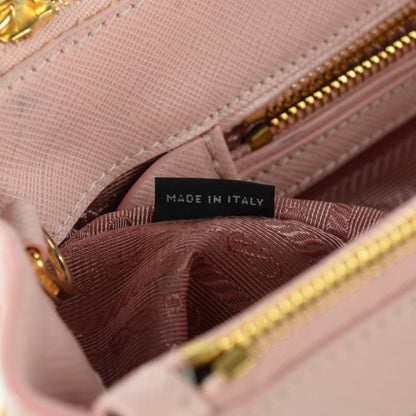Prada Saffiano Small Galleria Double Zip Tote Orchidea 11 of 12