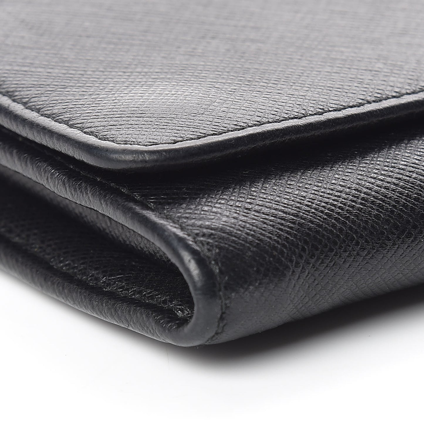 Saffiano Bi-Color Wallet On Chain Black Fuoco