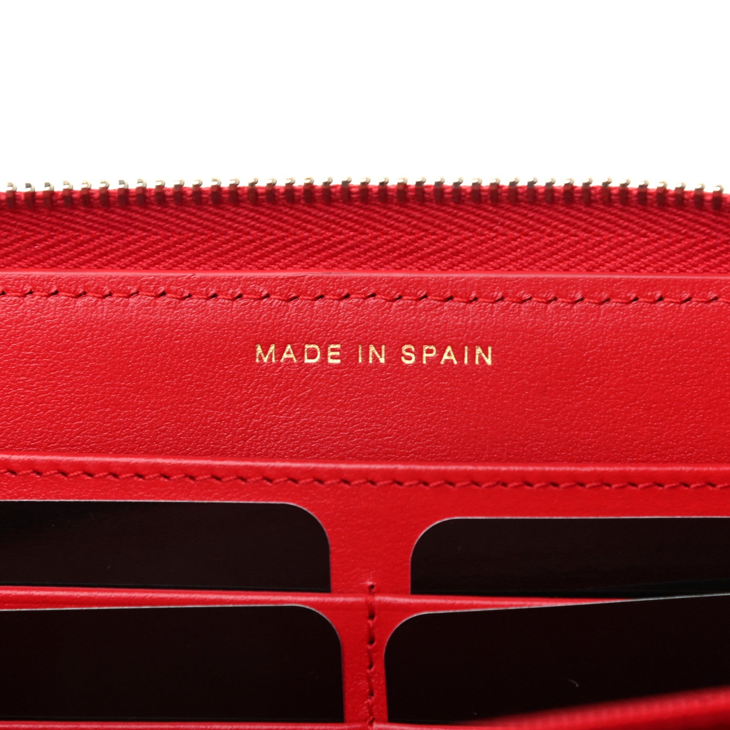 Chanel Caviar Quilted Large Gusset Zip Around Wallet Red 7 of 8