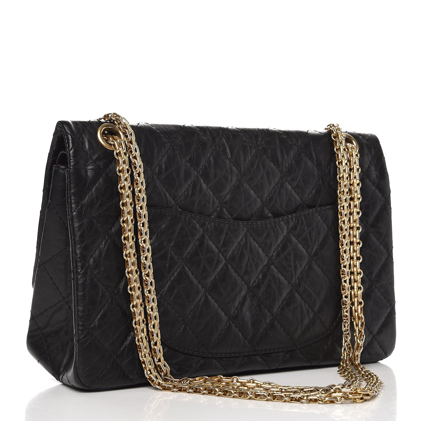 Aged Calfskin Quilted 2.55 Reissue 226 Flap Black