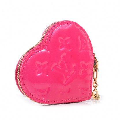 Louis Vuitton Vernis Heart Coin Purse Rose Pop 3 of 7