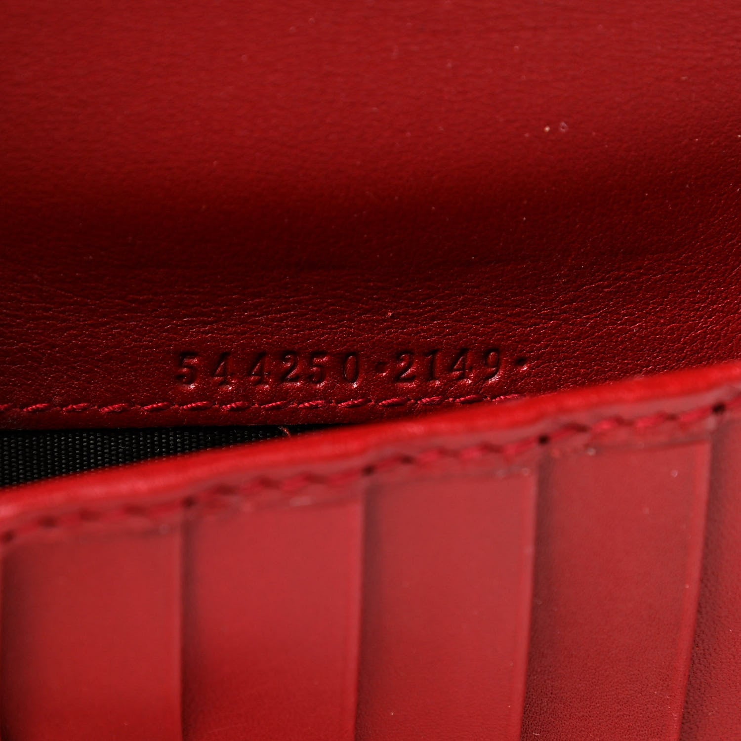 Gucci Microguccissima Zip Around Top Handle Travel Wallet Red 8 of 9