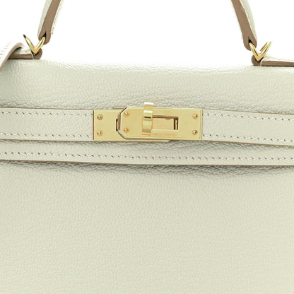 Hermes Chevre Mysore Horseshoe Mini Kelly Sellier 20 Gris Perle Anemone 8 of 12