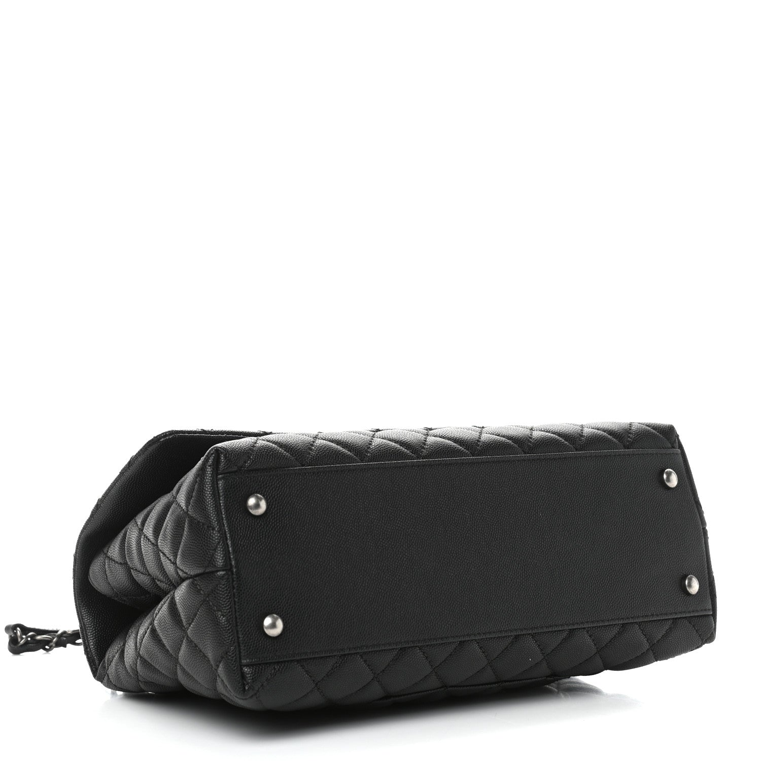 Chanel Caviar Lizard Quilted Small Coco Handle Flap Black 5 of 10