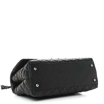 Chanel Caviar Lizard Quilted Small Coco Handle Flap Black 5 of 10