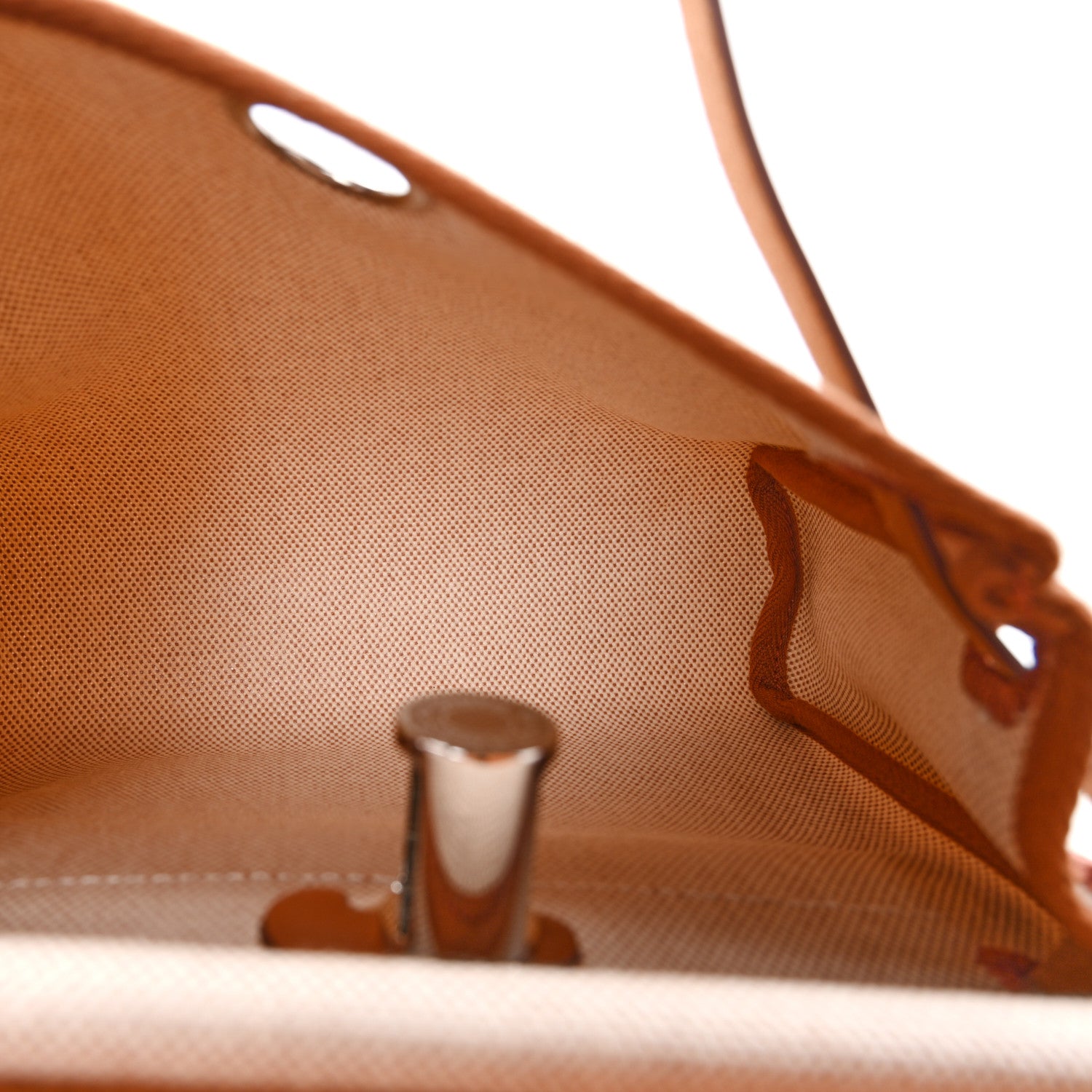 Hermes Military Toile Vache Hunter Herbag Zip Retourne 20 Ecru Beige Fauve 5 of 11