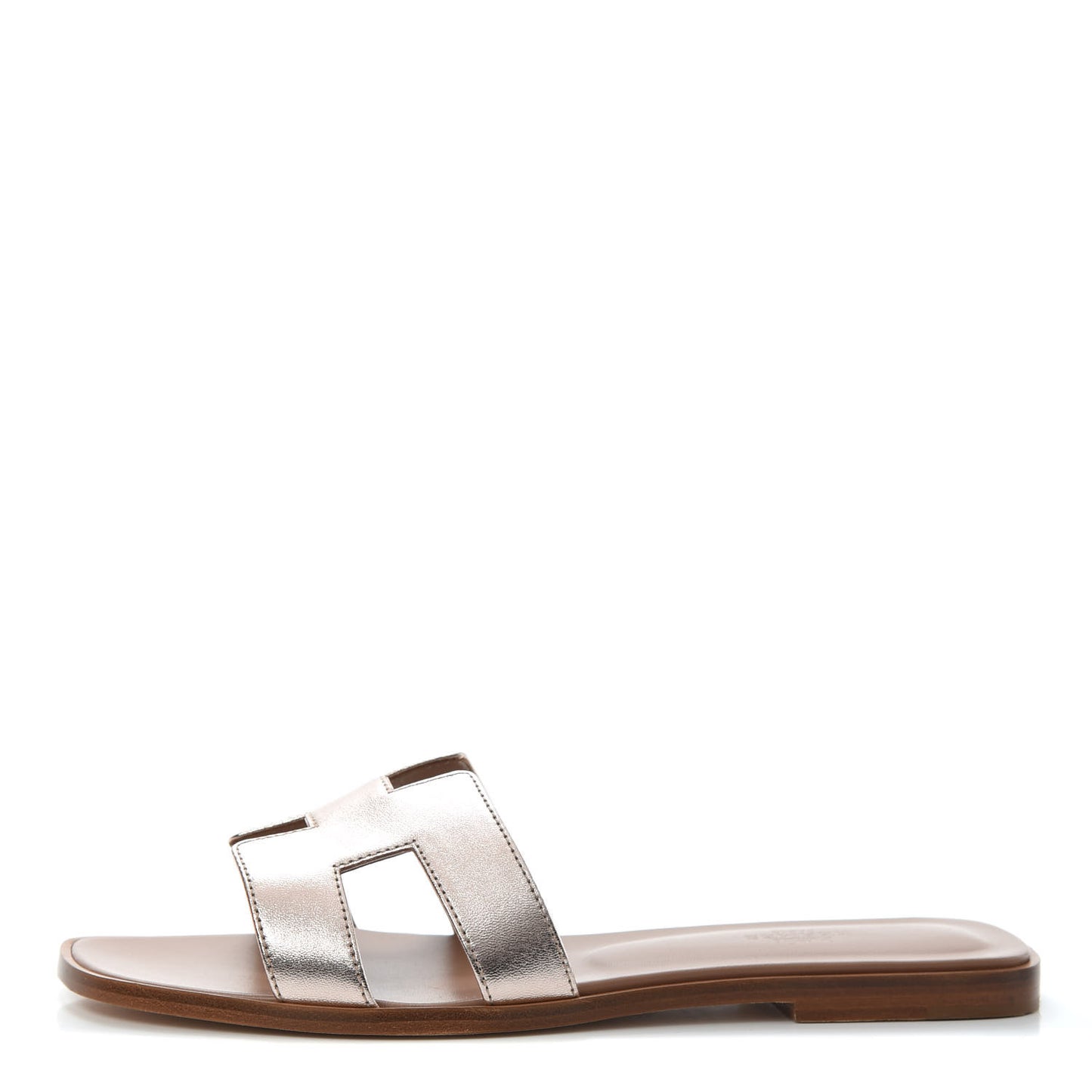 Metallic Nappa Oran Sandals 40 Rose Dore