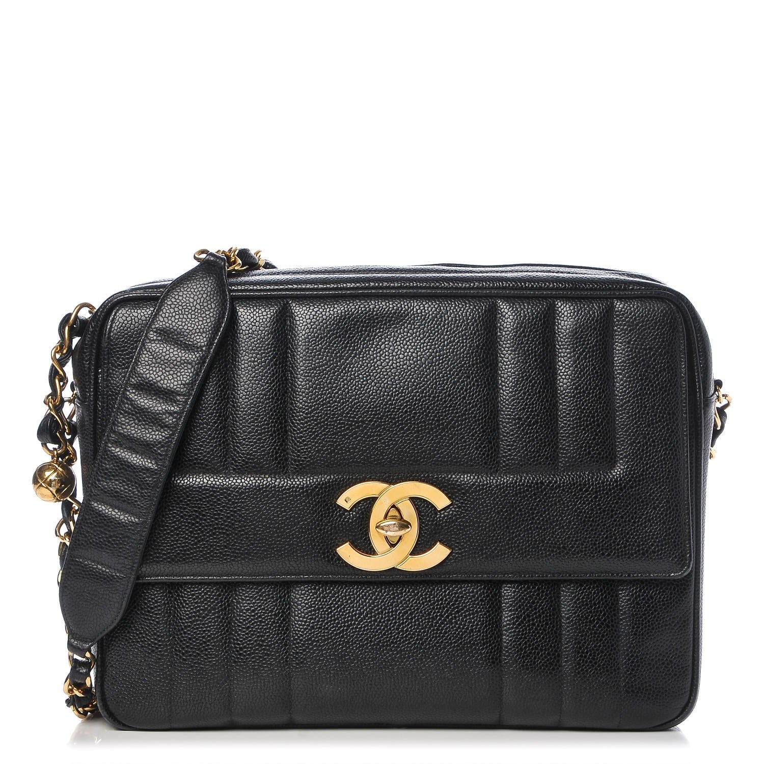 Chanel Caviar Vertical Quilt Camera Bag Black 1 of 11