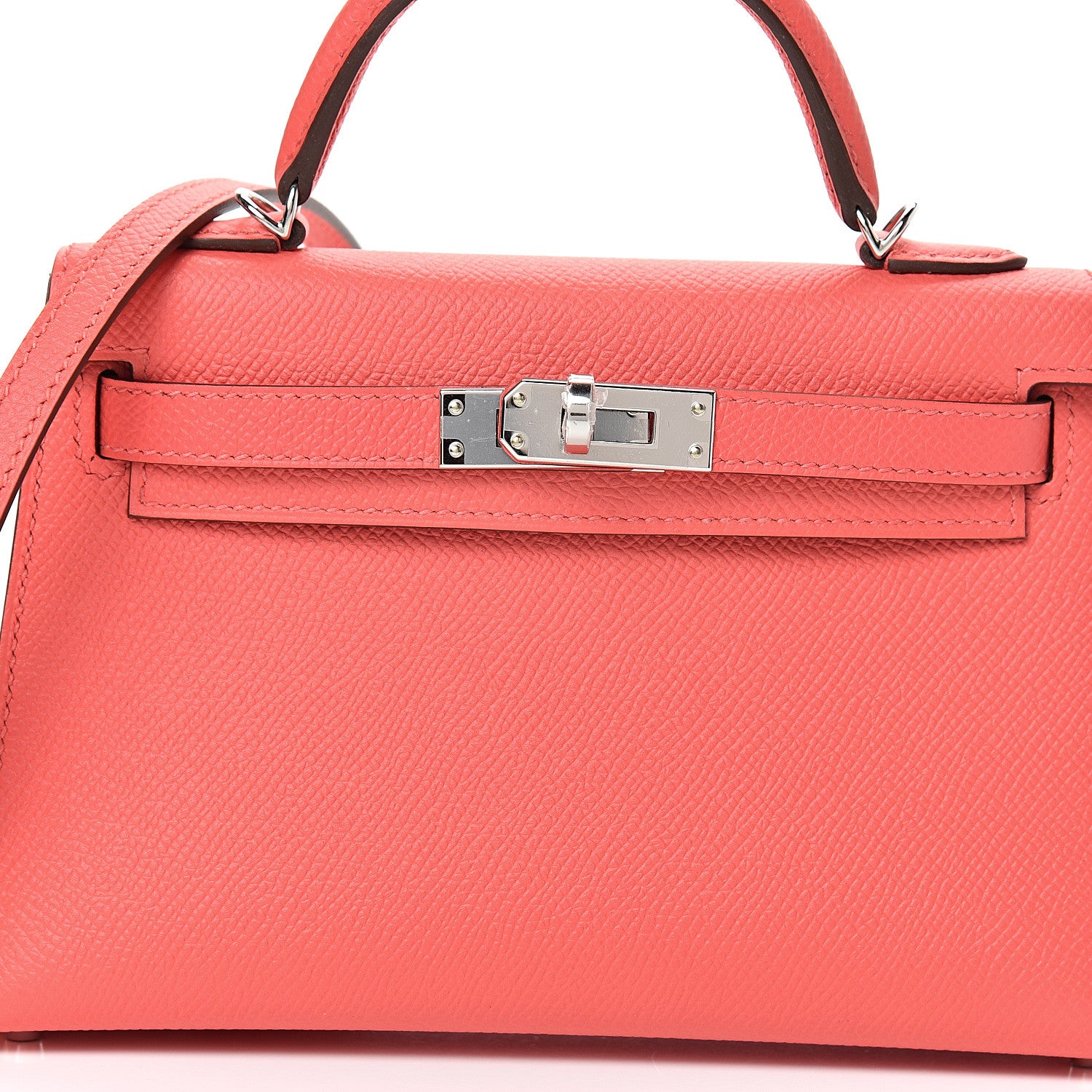 Hermes Epsom Mini Kelly Sellier 20 Rose Jaipur Rouge Vif 7 of 10