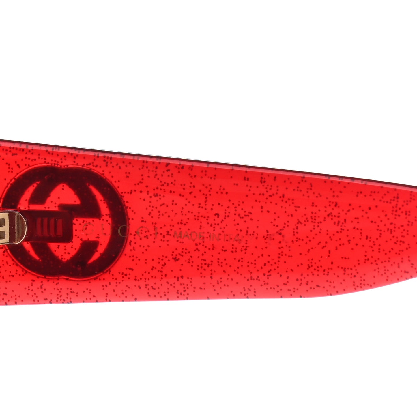 Acetate Square Frame Sunglasses GG0053S Glitter Red