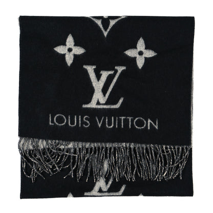 Louis Vuitton Cashmere Monogram Reykjavik Scarf Black 2 of 4
