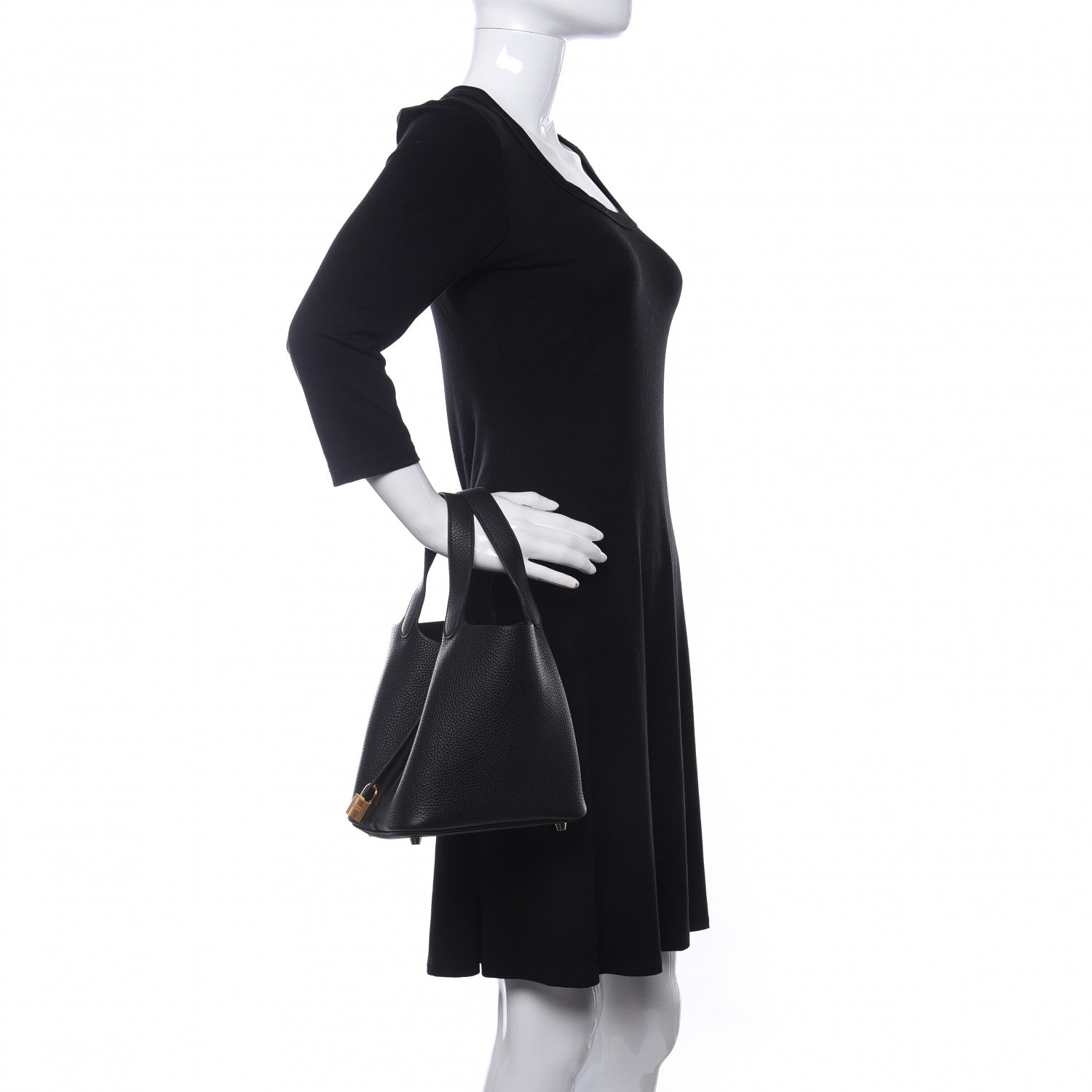 Hermes Taurillon Clemence Picotin Lock 18 PM Black 2 of 10