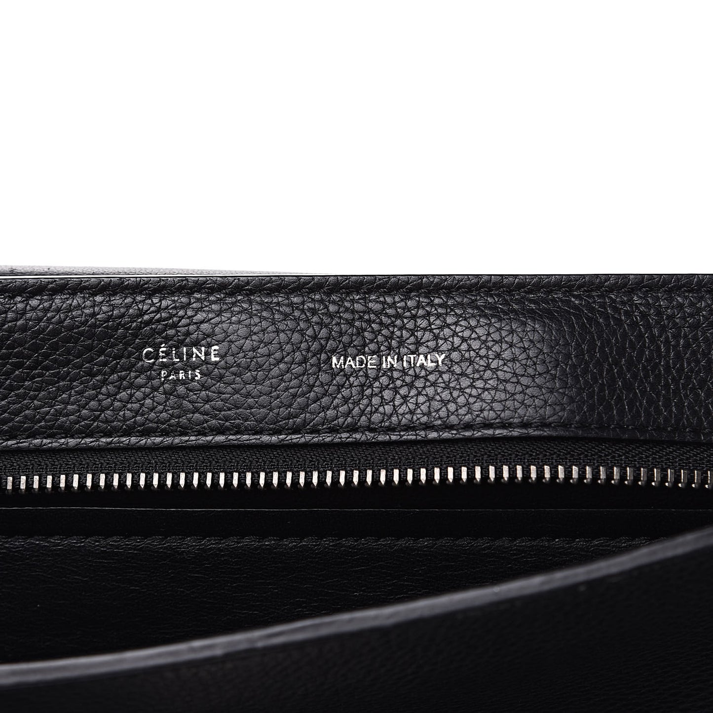 Drummed Calfskin Suede Large Trapeze Black