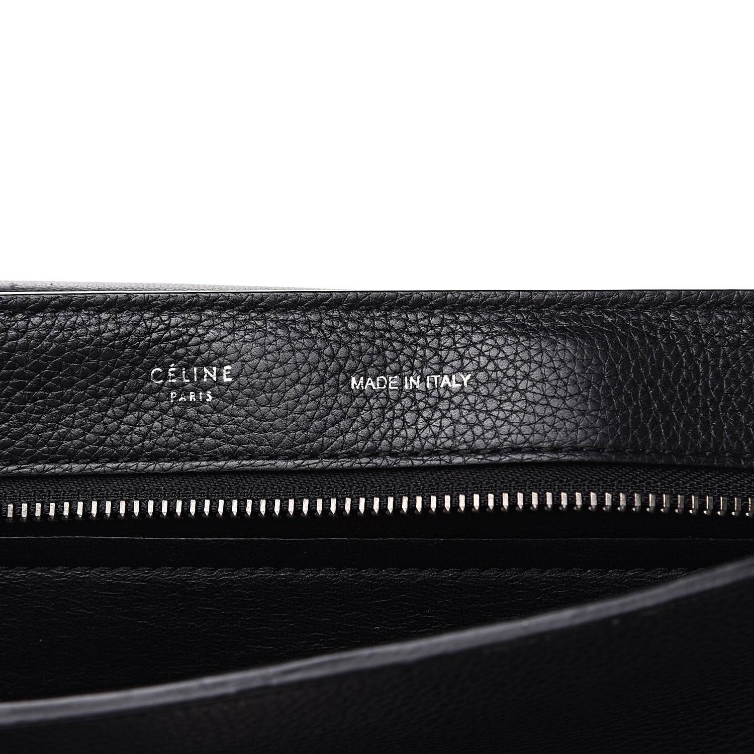 Celine Drummed Calfskin Suede Large Trapeze Black 6 of 16