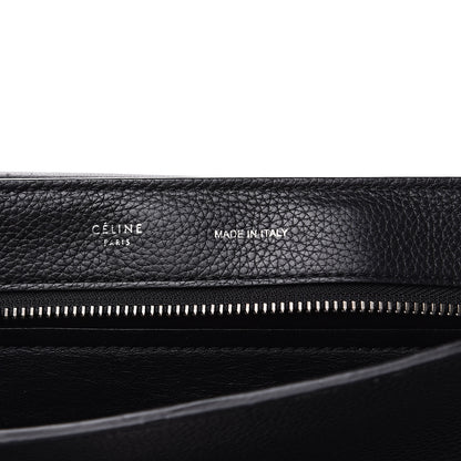 Celine Drummed Calfskin Suede Large Trapeze Black 6 of 16