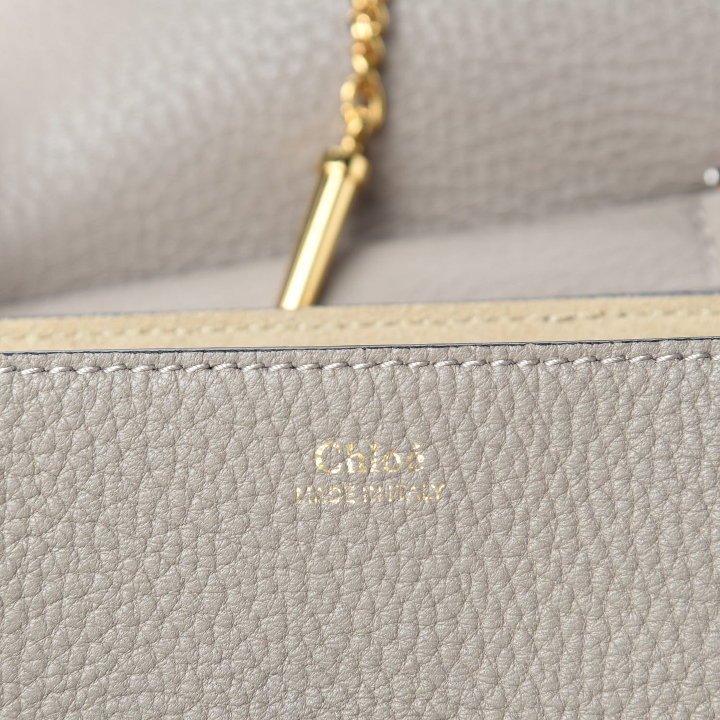 Grained Lambskin Mini Drew Bijou Shoulder Bag Motty Grey