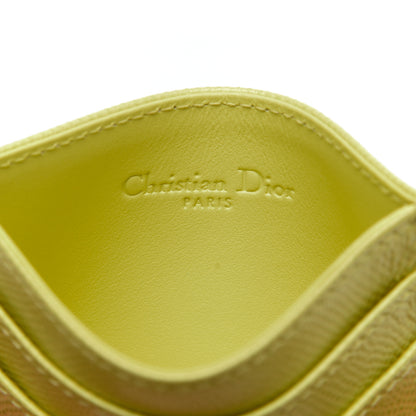 Christian Dior Grained Calfskin Turn Me Card Holder Yellow 7 of 8