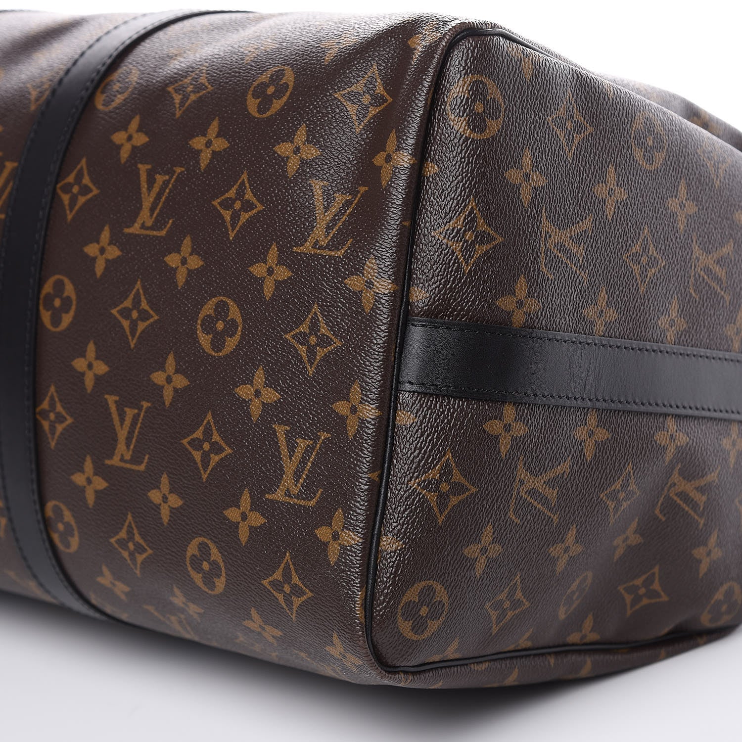 Louis Vuitton Monogram Macassar Keepall Bandouliere 45 10 of 13