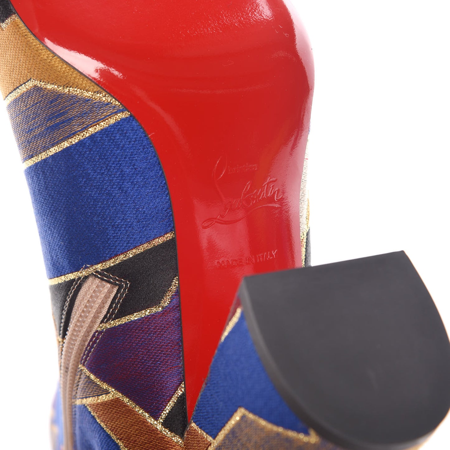 Nappa Silk Tissu Geometrique Hilconico 85 Booties 36 Multicolor