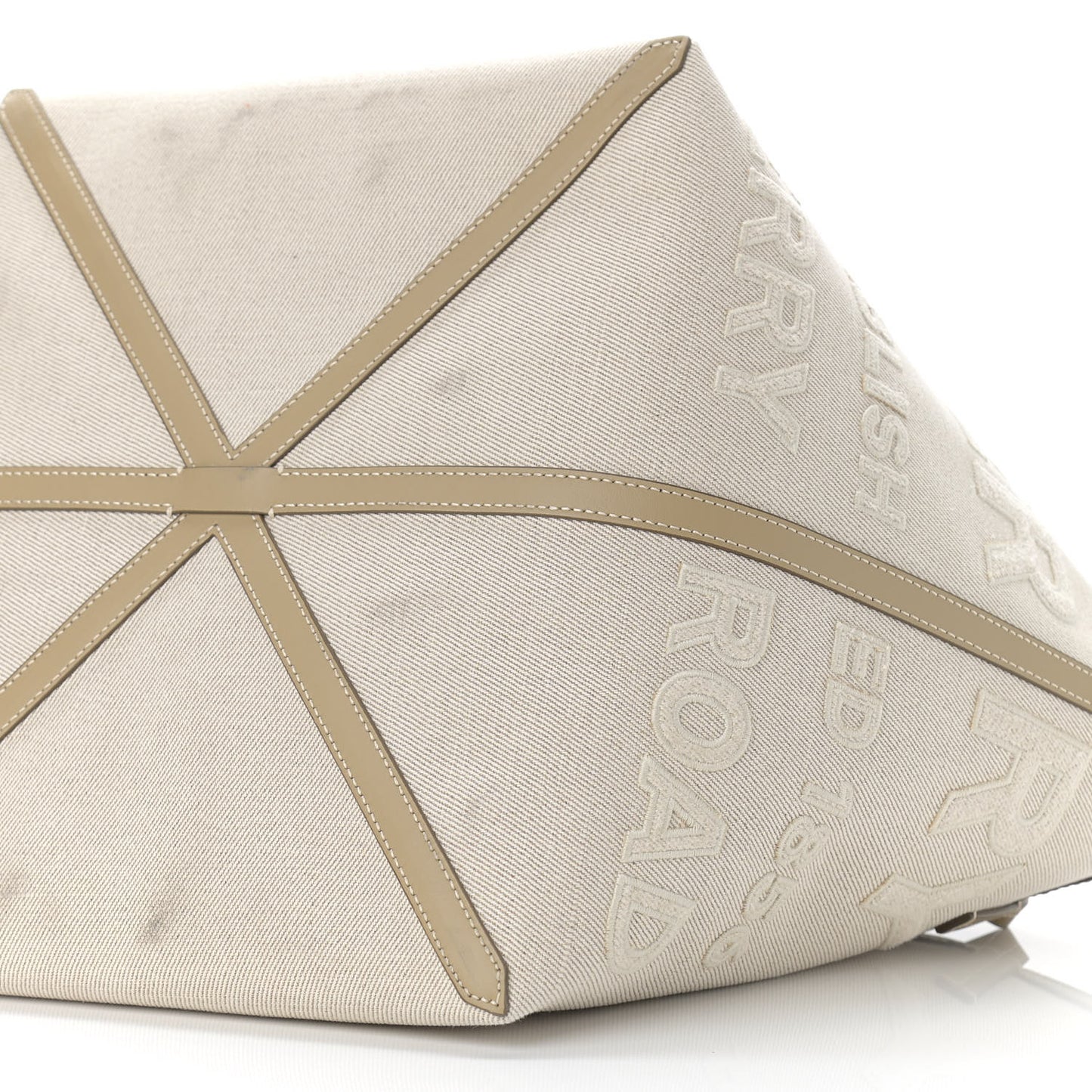 Cotton Canvas Mini Logo Horseferry Tote Bag Off White