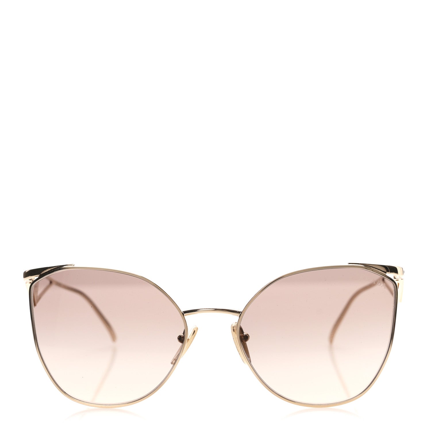 Prada Metal Symbole Triangle Logo Sunglasses SPR50Z Gold 2 of 7