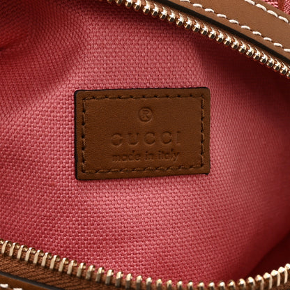 Gucci GG Supreme Web Mini GG Top Handle Bag Pink Beige 6 of 10