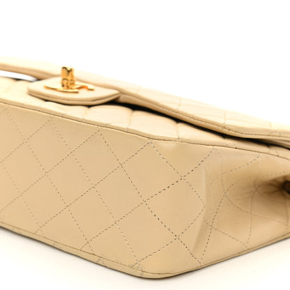Chanel Lambskin Quilted Medium Double Flap Beige 9 of 10