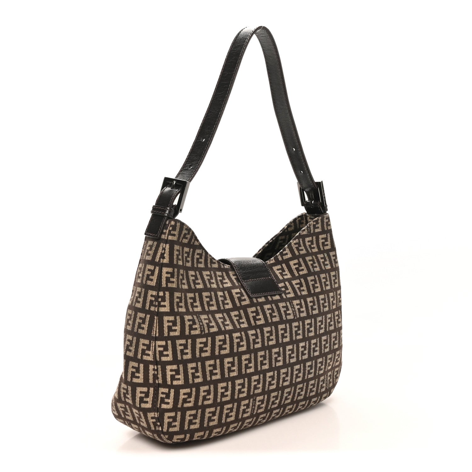 Fendi Zucchino Vitello Hobo Testa Di Moro Beige 3 of 9