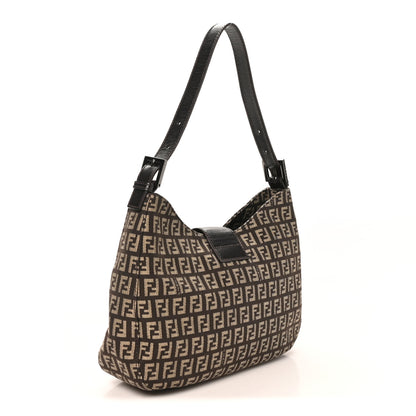 Fendi Zucchino Vitello Hobo Testa Di Moro Beige 3 of 9